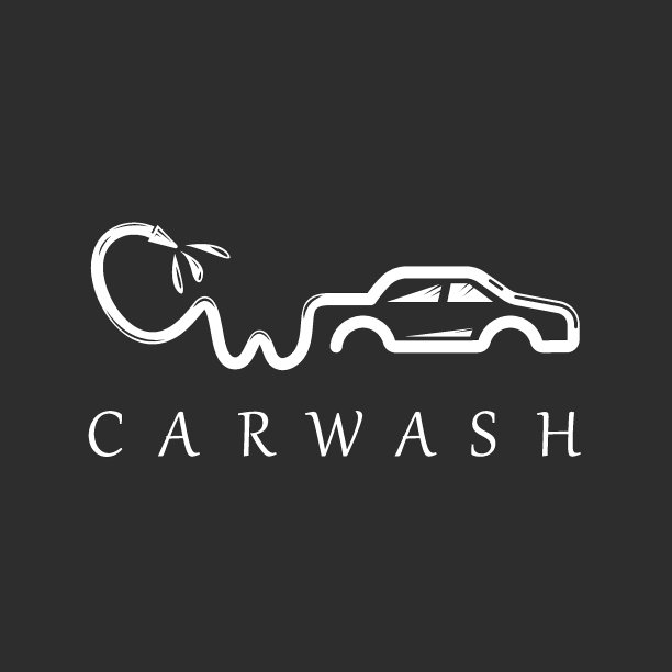 洗车矢量图标元素概念设计模板图片下载