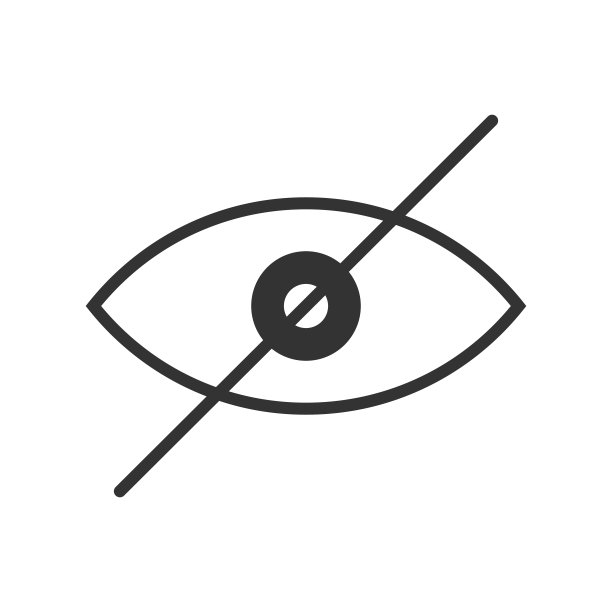 划掉眼睛图标。敏感内容符号被隔离在白色背景上。警告审查标志隐藏图像或视频的暴力或场面图片下载