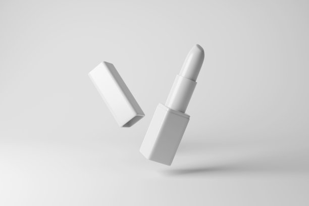化妆品口红在白色的背景。插图作为一个极简主义的概念和模板的产品演示和模型图片下载