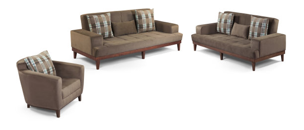 一套沙发和扶手椅，现代家具图片下载