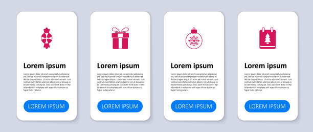 设置圣诞节日历，球，礼盒和糖果。业务信息图表模板。向量图片下载