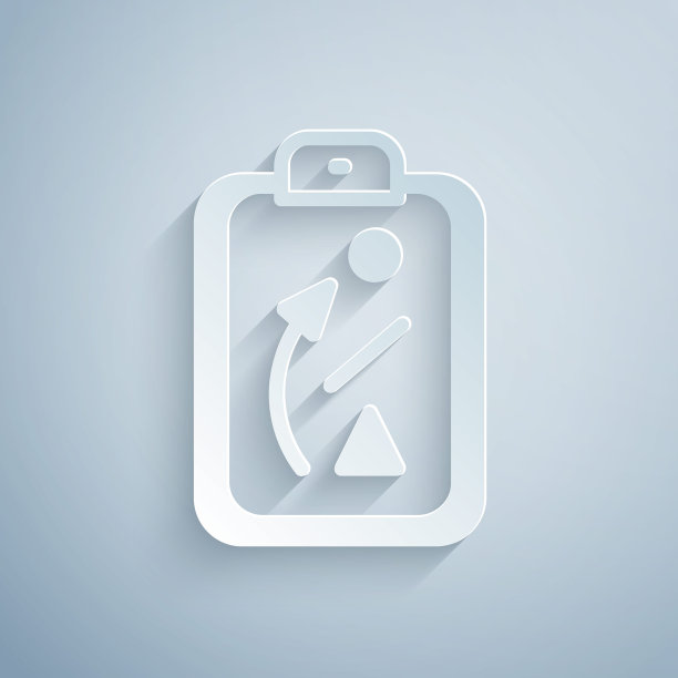 规划策略概念图标孤立在灰色背景上。棒球杯的队形和战术。纸艺风格。向量图片下载