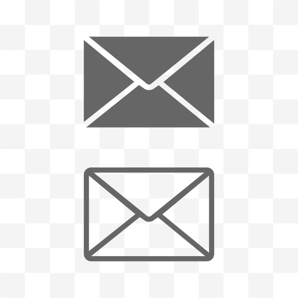 消息图标集。透明背景上的信封符号。矢量股票插图。图片下载
