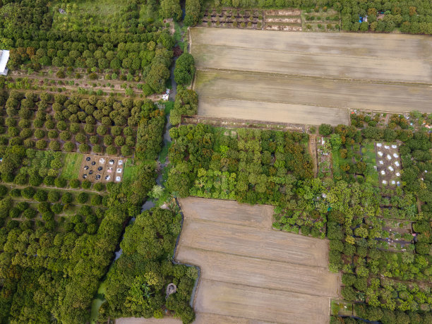 农田鸟瞰图图片下载