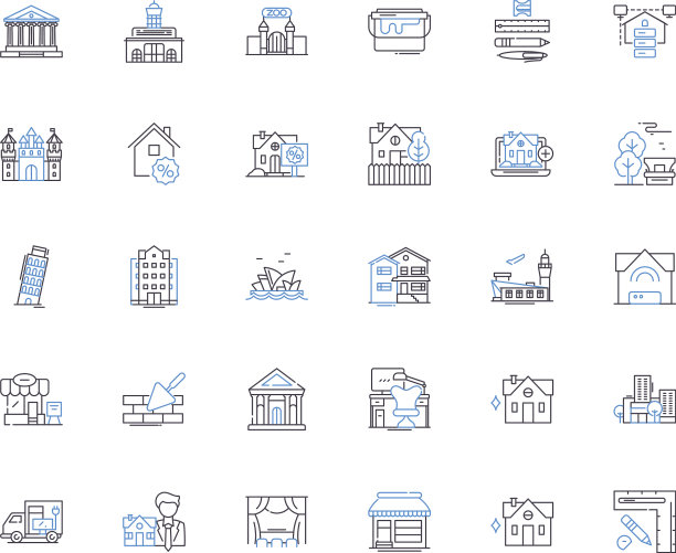 住宅内部线条图标收集舒适图片下载