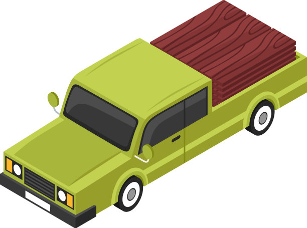 锯木厂等距图标图片下载