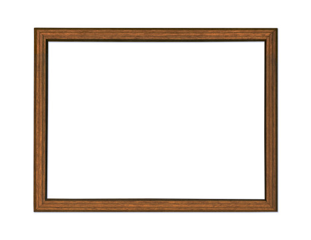 天然棕色木制相框图片下载