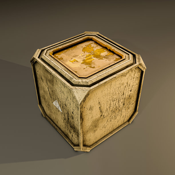 灰色背景上孤立的科幻储物箱图片下载