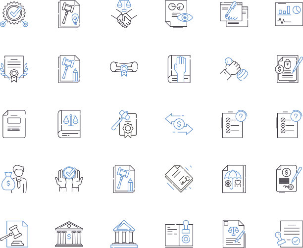 专业领域线图标集合图片下载