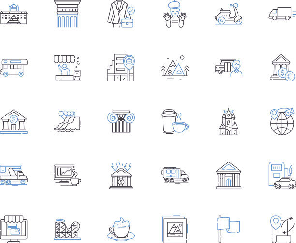 都市生活线图标集合繁华图片下载