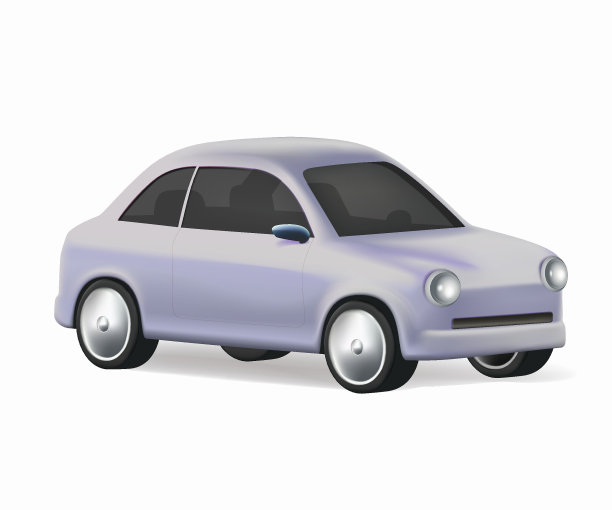 3D汽车图标，白色背景上的汽车矢量模板。商务轿车隔离。矢量插图。电气化的未来图片下载