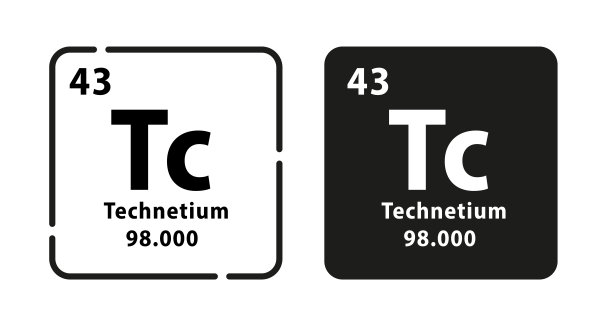 锝元素图标。元素周期表中的化学元素。用原子序数符号。原子质量和电负性值。矢量图图片下载