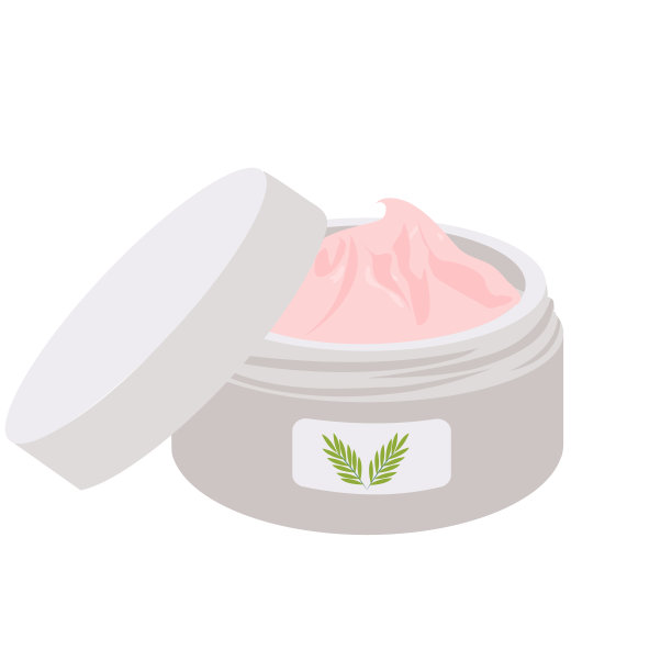 套管有机化妆品。收集鲜花，树叶和护肤。矢量插图。图片下载