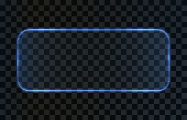 收集未来的hud浅蓝色框架。技术背景。浅玻璃蓝色框架方形，椭圆形，星形，矩形，圆形。住房和城市发展部。矢量插图。图片下载