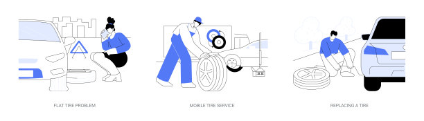 汽车故障抽象概念矢量插图。图片下载