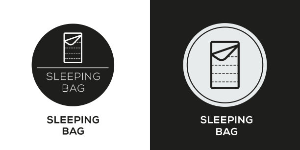 睡袋图标。图片下载