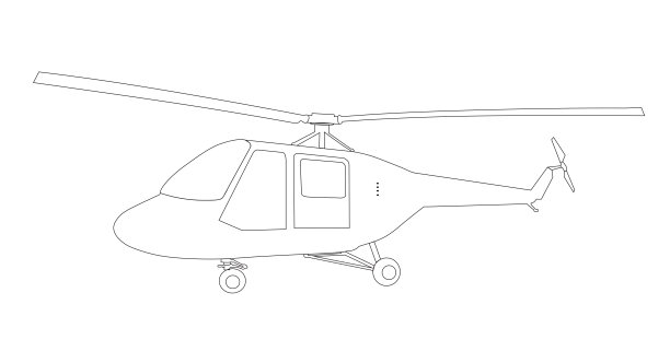 直升机详细矢量图片下载