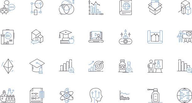 生物学线图标收集DNA细胞有丝分裂图片下载