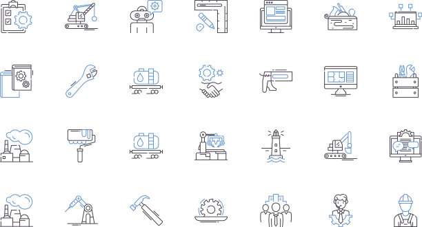 建筑公司线条图标收集建筑商图片下载