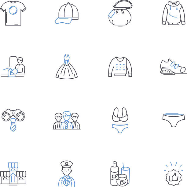 服装出口线图标收集时尚图片下载