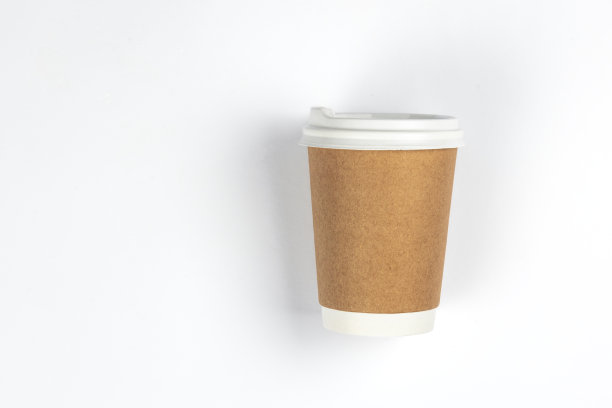 纸杯一次性放在白底上，平放。图片下载