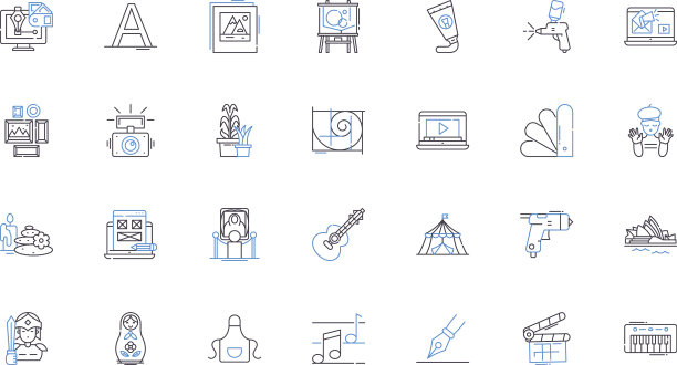 有远见的职业线图标集合图片下载