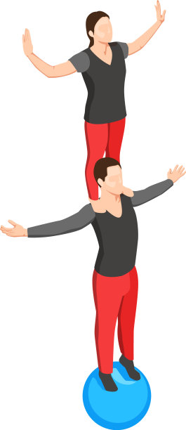 等距杂技演员图片下载