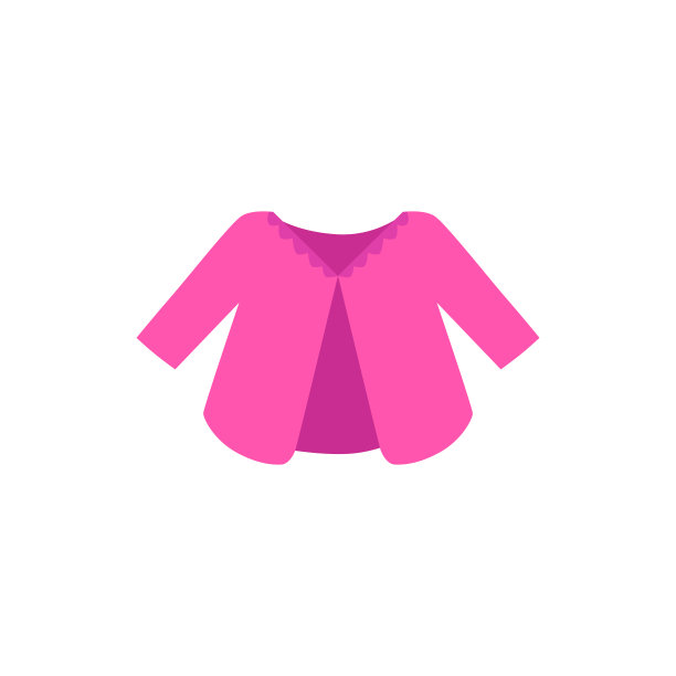 可爱的粉红色婴儿衣服扁平的风格，矢量插图图片下载