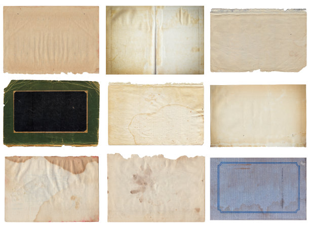 集复古背景的旧纸纹理隔离图片下载