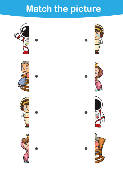 儿童配对益智游戏。比赛的照片图片下载