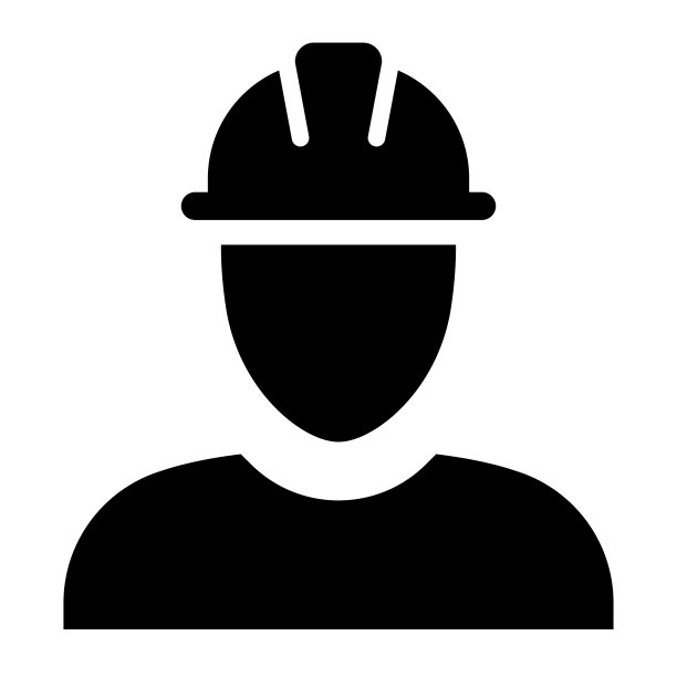 带安全帽的工程师图标图片下载