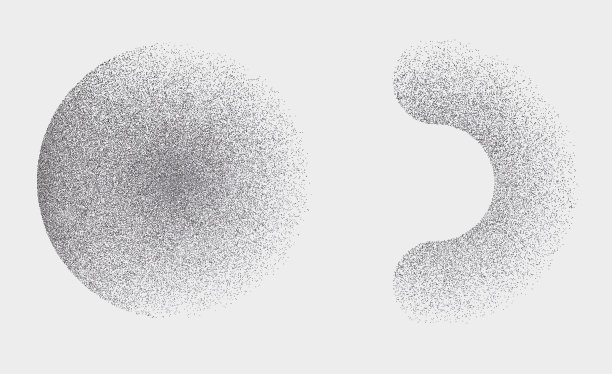 几何形状和小点。极简主义。半色调。绘画-艺术产品。图片下载