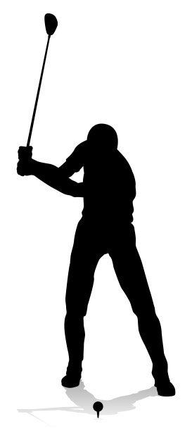 高尔夫球手高尔夫运动人物剪影图片下载