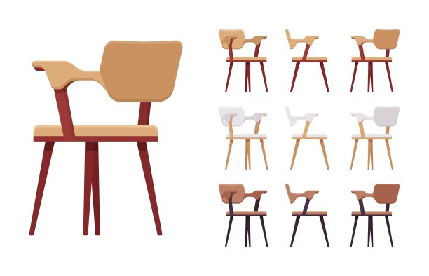 厨房边椅家具大套在自然的颜色图片下载