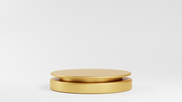 金色领奖台3d插画图片下载