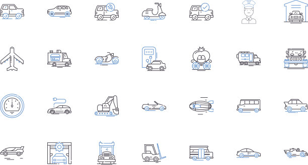 乘车共享线图标收集优步lyft图片下载