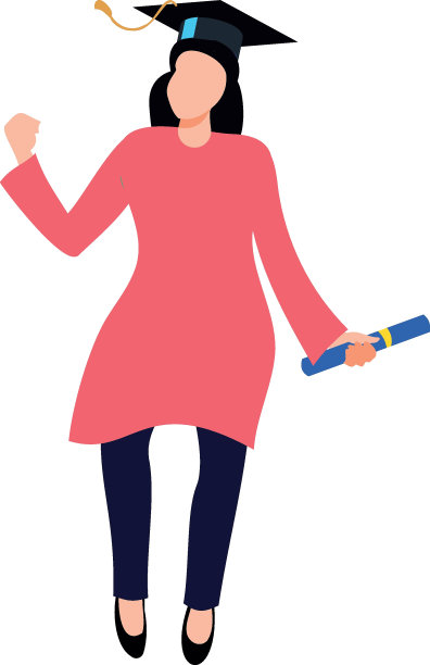 这个女孩获得了毕业学位。图片下载