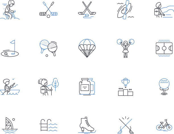 慢跑线图标集合有氧耐力图片下载