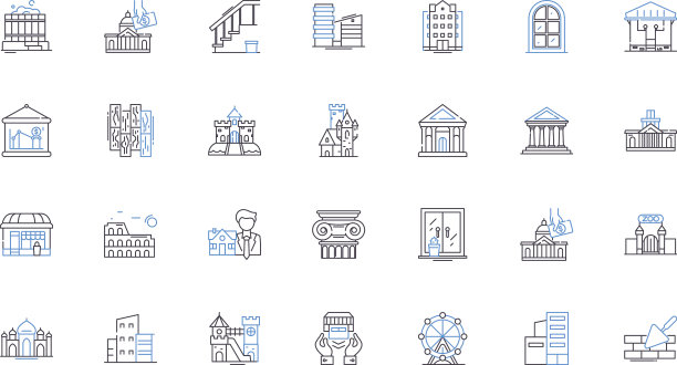 景观设计线条图标集合园林图片下载