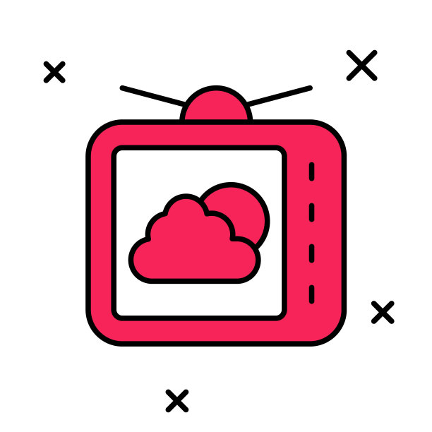 白色背景上孤立的天气预报图标。向量图片下载