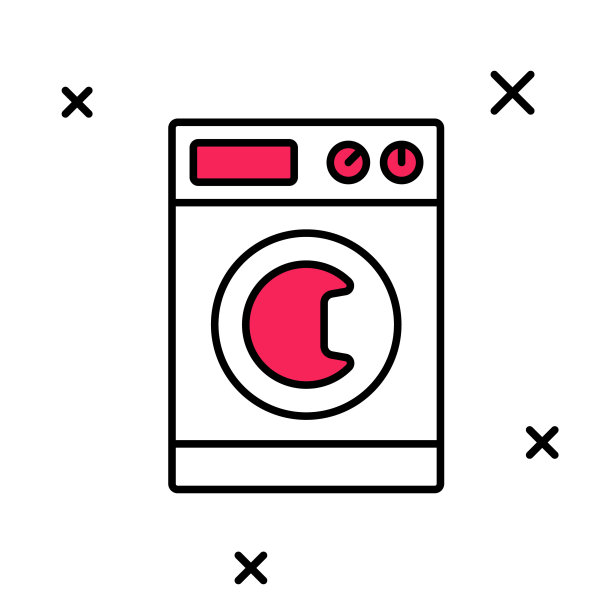 填充轮廓垫圈图标孤立在白色背景。洗衣机图标。洗衣机——洗衣机。家电符号。向量图片下载