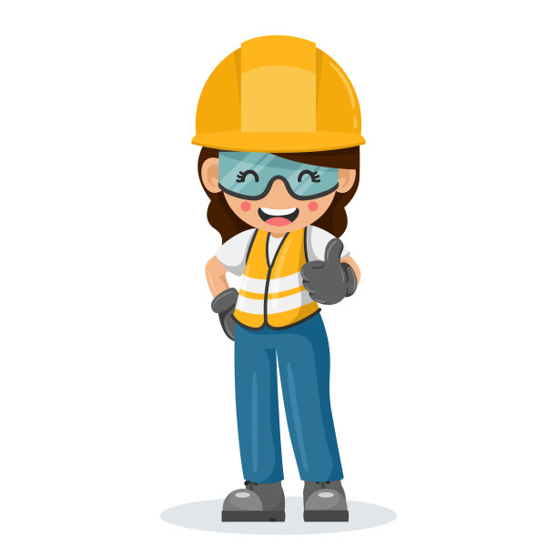 穿着个人防护装备的一名工业建筑女工竖起大拇指。带安全帽的工程师。工业安全和工作中的职业健康图片下载
