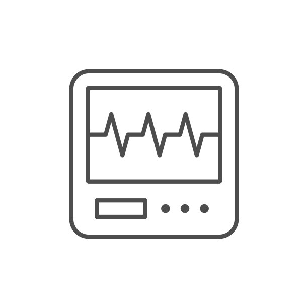 心电图监护线轮廓图标图片下载
