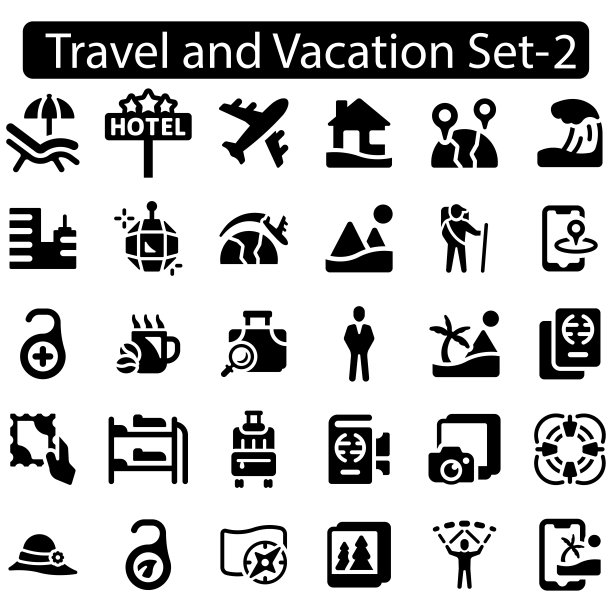 旅游图标集图片下载