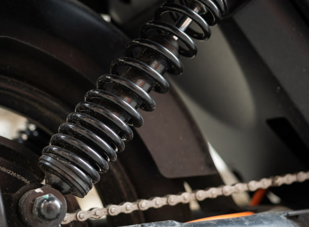 摩托车减震器特写图片下载