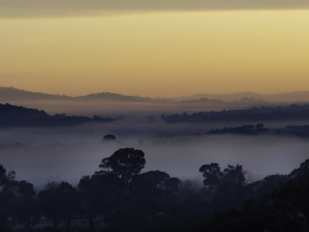 雾蒙蒙的日出图片下载