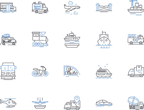 通道线图标收集旅程过境图片下载