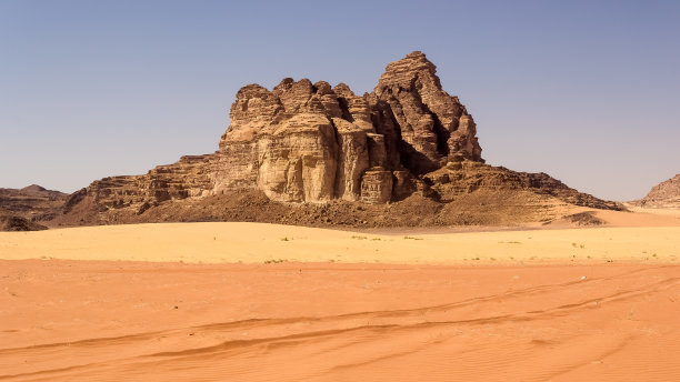 约旦南部瓦迪拉姆的景观图片下载