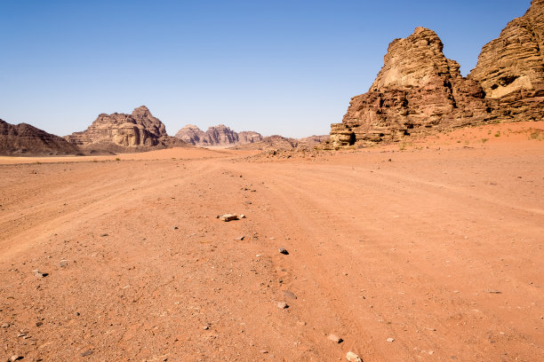约旦南部瓦迪拉姆的景观图片下载