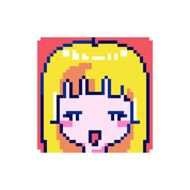 可爱的像素艺术厚颜无耻的表情图标。富有表现力的8位金发女孩表情符号体验戏弄假笑的情绪-完美的装饰数字艺术，游戏流媒体，贴纸，视频游戏元素。图片下载